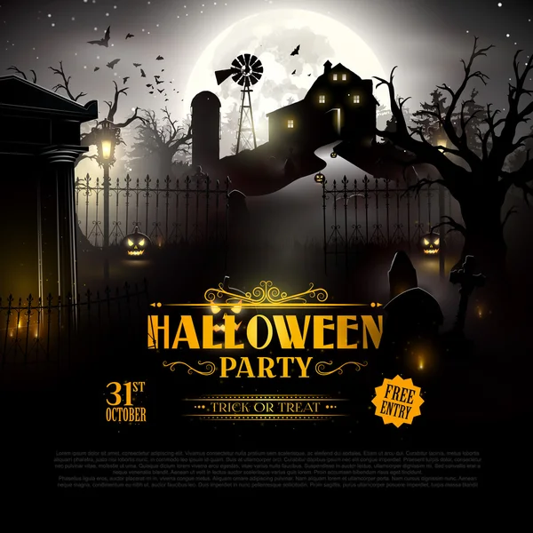 Halloween fondo sombrío — Vector de stock