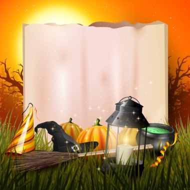 Cadılar Bayramı gün batımı arka plan