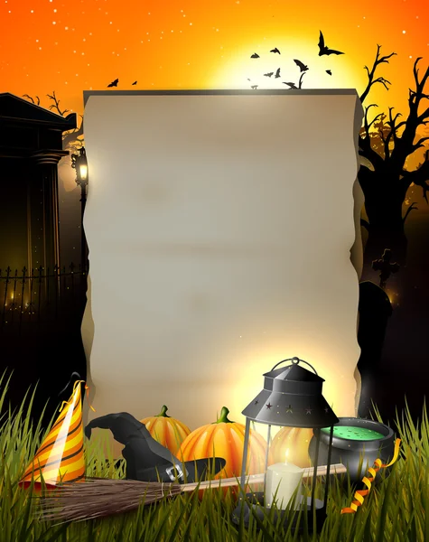 Carte vide Halloween — Image vectorielle