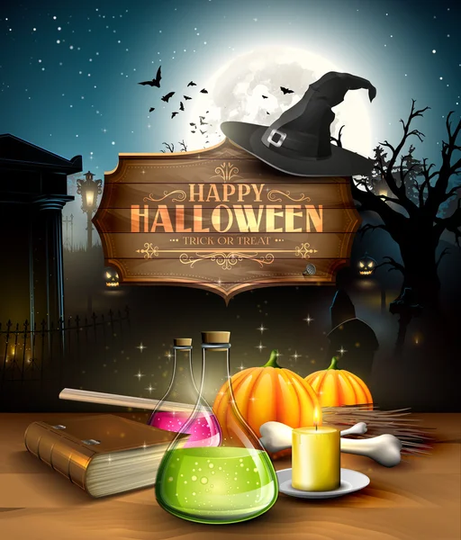 Halloween wenskaart — Stockvector