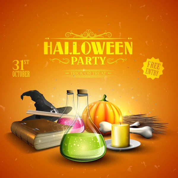 Poster da festa de Halloween —  Vetores de Stock