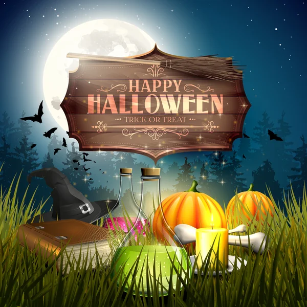 Feliz fundo halloween — Vetor de Stock