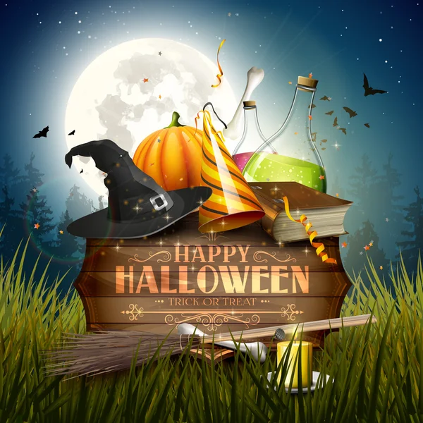 Gelukkige Halloween achtergrond — Stockvector