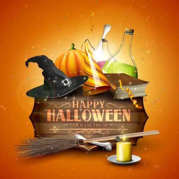 Halloween-üdvözlőlap — Stock Vector