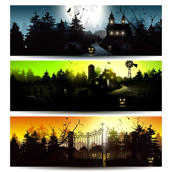 Halloween banners — Stock vektor