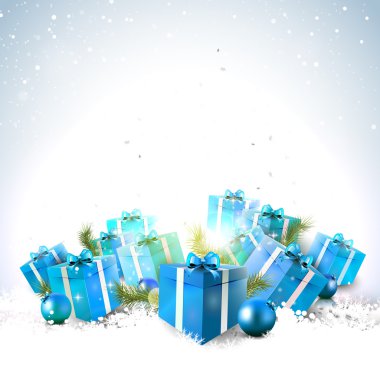 Hediye kutuları karda