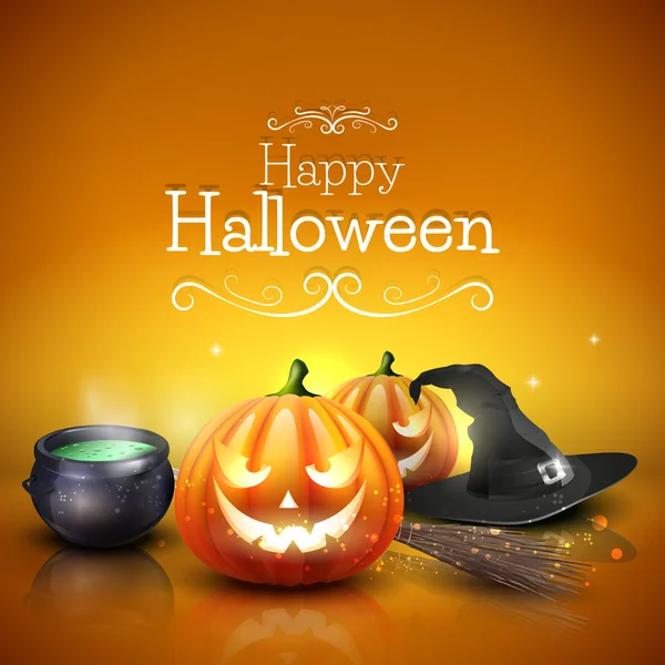 Tarjeta de felicitación Halloween — Vector de stock