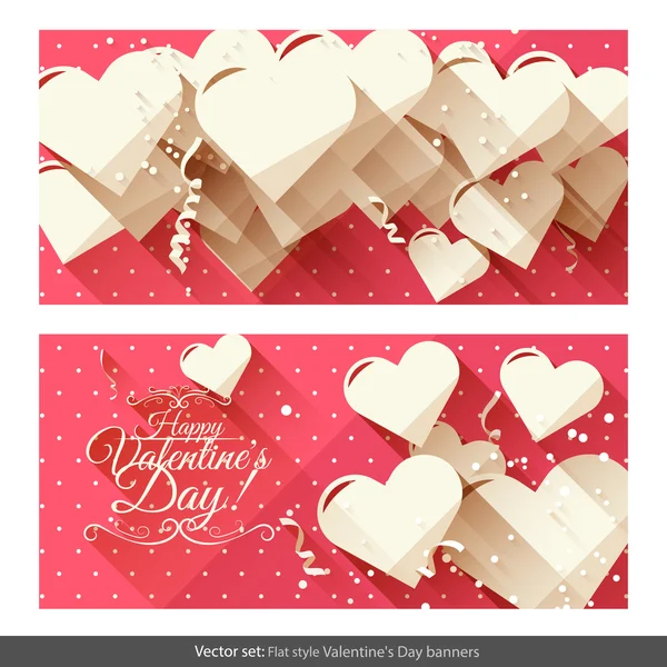 Valentine's Day banners — Stock Vector