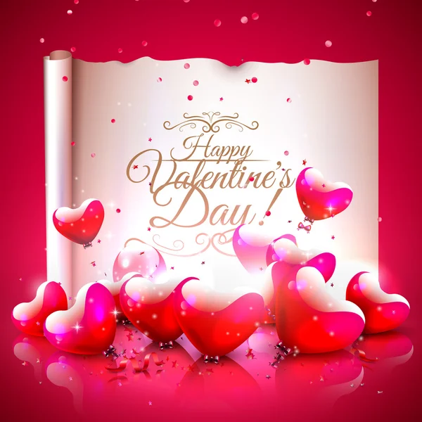 Valentine's Day greeting card — Stock Vector