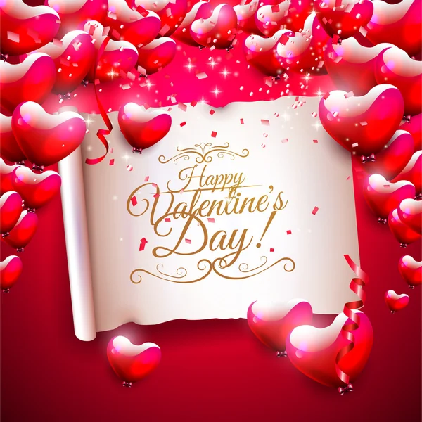 Valentine's Day greeting card — Stock Vector