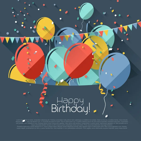 Tarjeta de felicitación de cumpleaños — Vector de stock