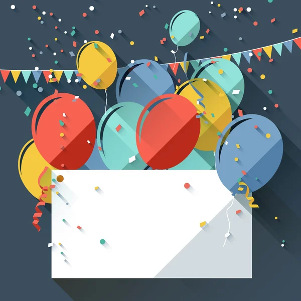 Tarjeta de felicitación de cumpleaños — Vector de stock