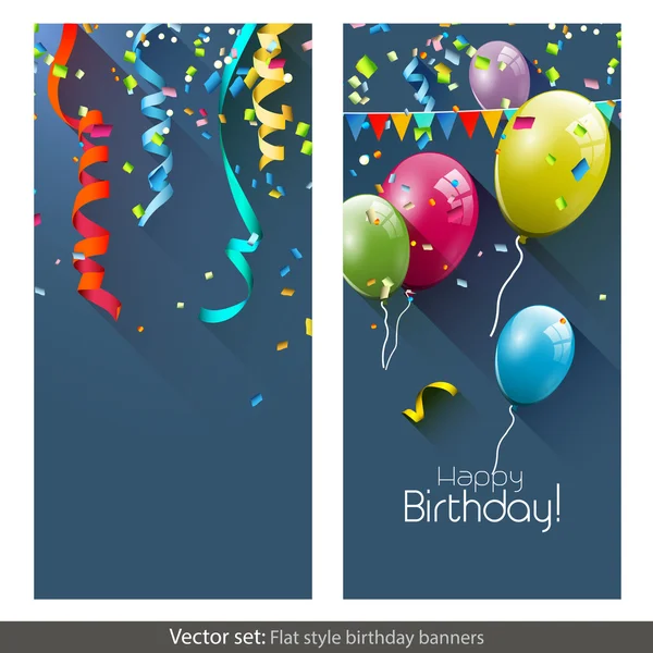 Banners de aniversário — Vetor de Stock