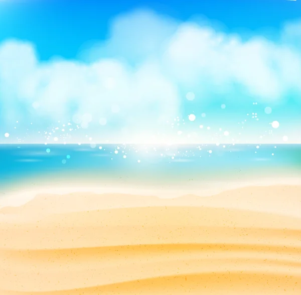 Playa de verano — Vector de stock