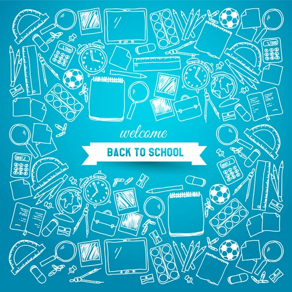 Back To School background — Stock Vector