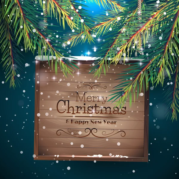 Tarjeta de felicitación de Navidad — Vector de stock