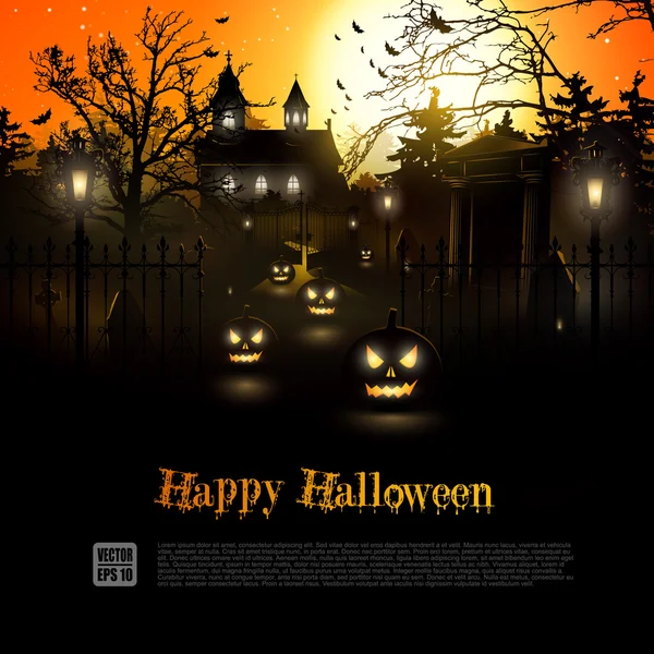 Halloween greeting card — Stock Vector