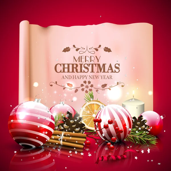 Christmas greeting card — Stock Vector