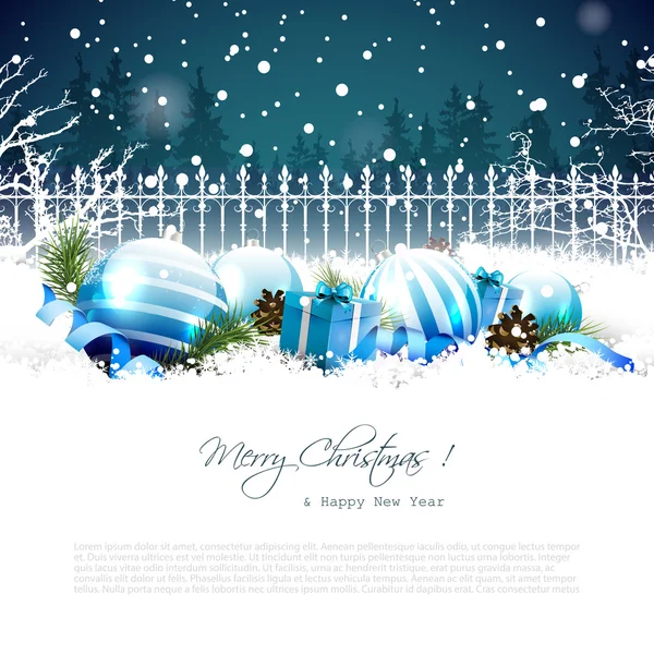 Tarjeta de felicitación de Navidad — Vector de stock