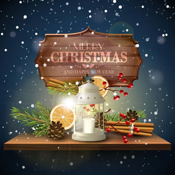 Karácsonyi üdvözlőlap — Stock Vector