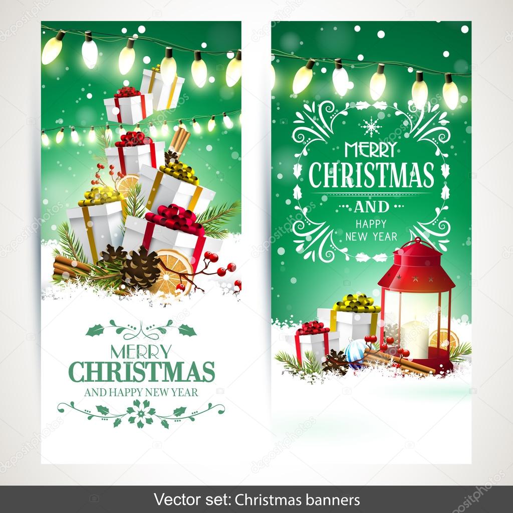 Christmas vertical banners