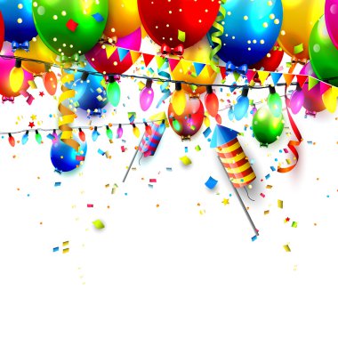 Karnaval arka plan renkli balonlar ile