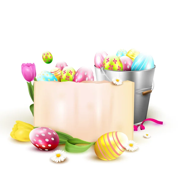 Pâques fond coloré — Image vectorielle