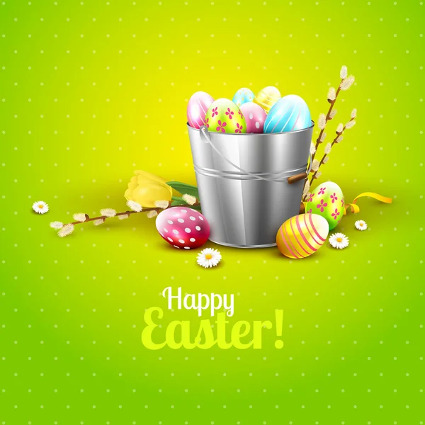 Tarjeta de felicitación de Pascua — Vector de stock