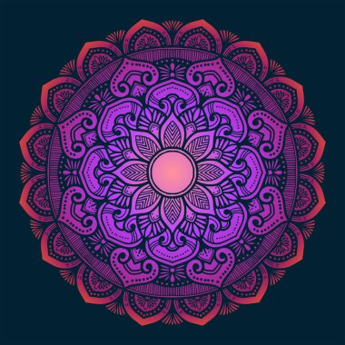 Çift tonlu dekoratif mandala sanatı