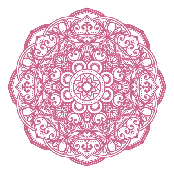 Indah India Mandala Art Vector Ilustrasi - Stok Vektor