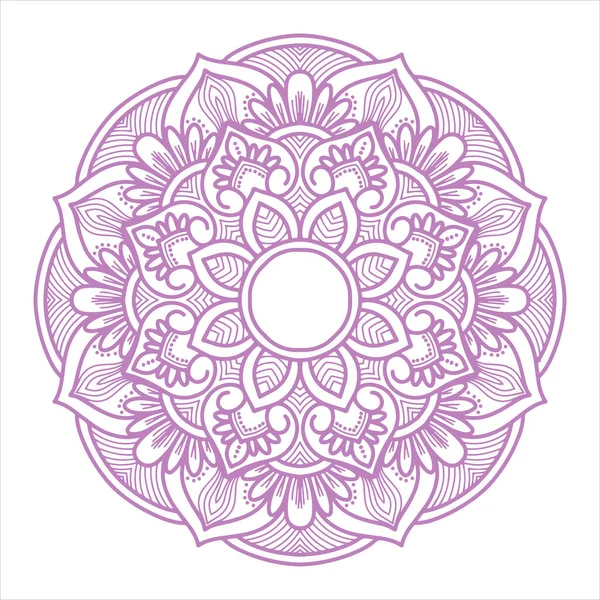 Dekoratif Bunga Mandala Art Garis Besar Untuk Buku Mewarnai - Stok Vektor