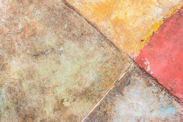 Pavimento in cemento a quattro colori primo piano — Foto Stock