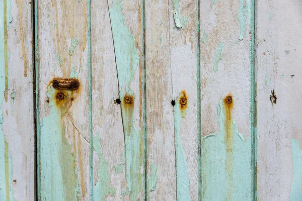 Rusty old blue color hardwood planks closeup for background — Stock Photo, Image