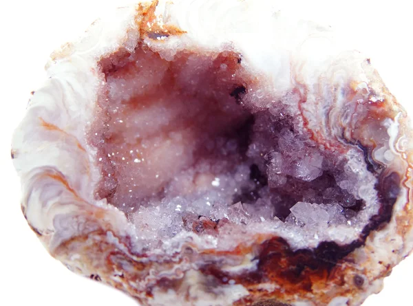 Агат з шаледонієм геологічний кристал — стокове фото