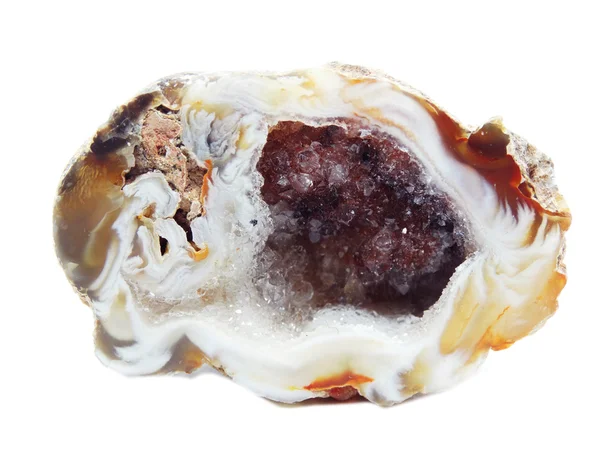 Agate with chalcedony geological crystal — Stock Photo, Image