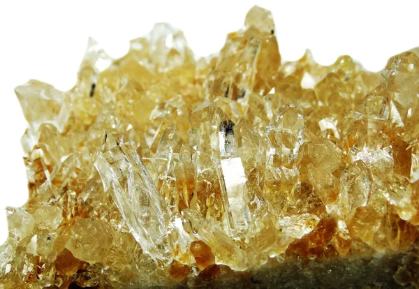 Geologische Kristalle der Citrin-Geode — Stockfoto