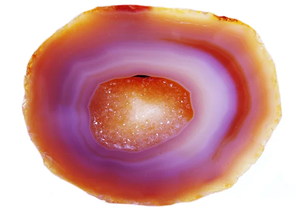 Agate with chalcedony geological crystal — Stock Photo, Image