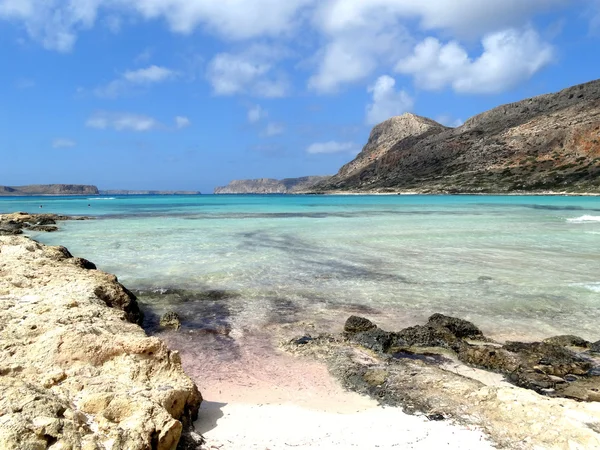 Kustlijn landschap van meditrannean zee Kreta eiland Griekenland — Stockfoto