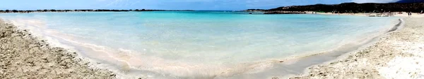 Panorama krajina elafonissi beach Kréta ostrov Řecka — Stock fotografie