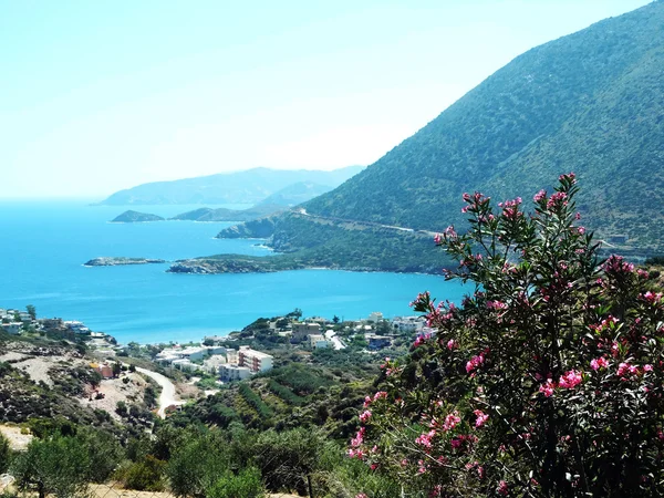 Coastline landscape of meditrannean sea Crete island greece — Stock Photo, Image