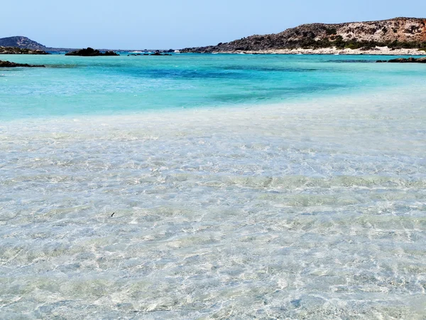 Littoral paysage de elafonissi plage Crète île grecque — Photo