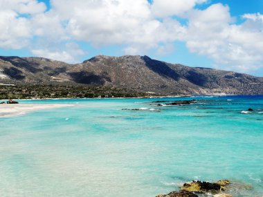elafonissi plaj Girit Adası Yunanistan kıyı şeridi manzara
