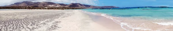 Панорамный пейзаж пляжа elafonissi Crete island greece — стоковое фото
