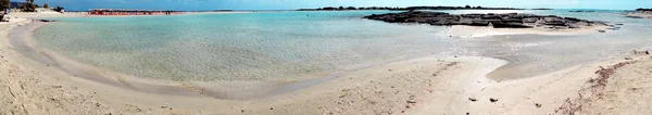 Panorama krajina elafonissi beach Kréta ostrov Řecka — Stock fotografie