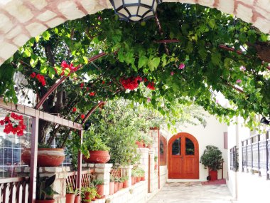 balkon ve Teras santorini Yunanistan bina lüks otel