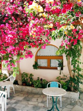 balkon ve Teras santorini Yunanistan bina lüks otel