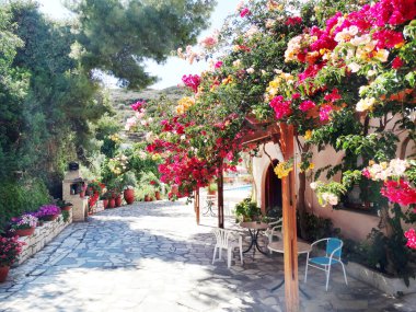 balkon ve Teras santorini Yunanistan bina lüks otel