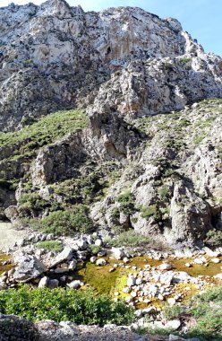 dağlar geçit Girit Adası Yunanistan üzerinde gölünde