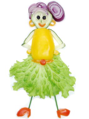 domates ile yaratıcı komik sebze snack