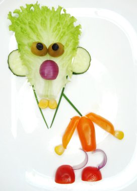 domates ile yaratıcı komik sebze snack